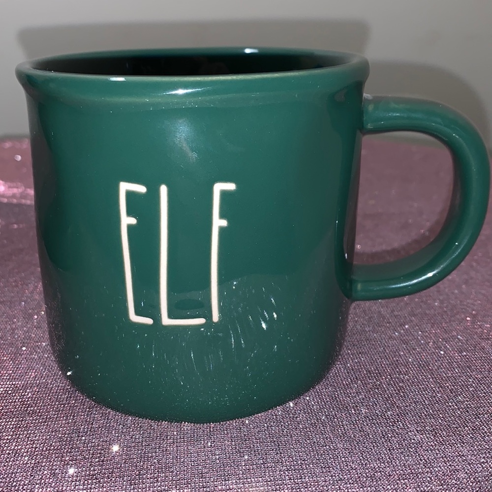 Rae Dunn ELF Mug GREEN Ceramic‎ Mug